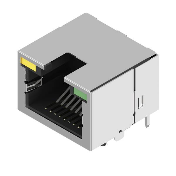 Weidmüller RJ45C5 R1U 2.4N4Y/G RL Connecteur de circuit imprimé femelle modulaire RJ45, CAT. 5 , connexion à souder THT/-0