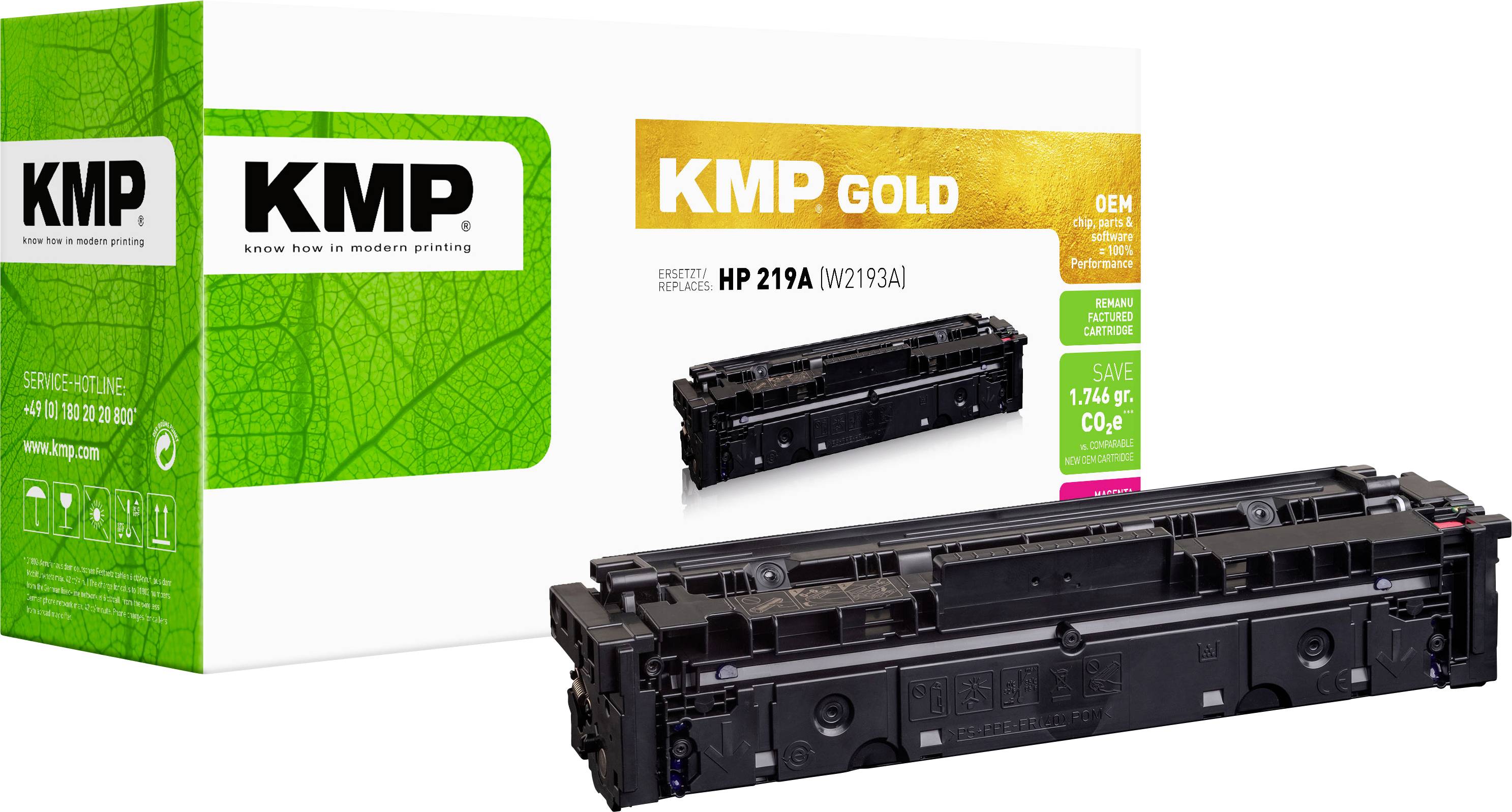 KMP Toner remplace HP HP 219A / W2193A compatible magenta 1200 pages 2571,6006