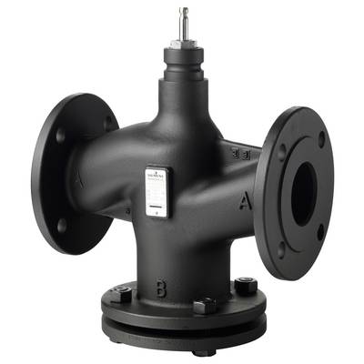 Actionneur de vanne électrique Siemens Acvatix SKD62 avec bouton d'ajustement gris et support de montage, présenté isolé sur fond blanc.
