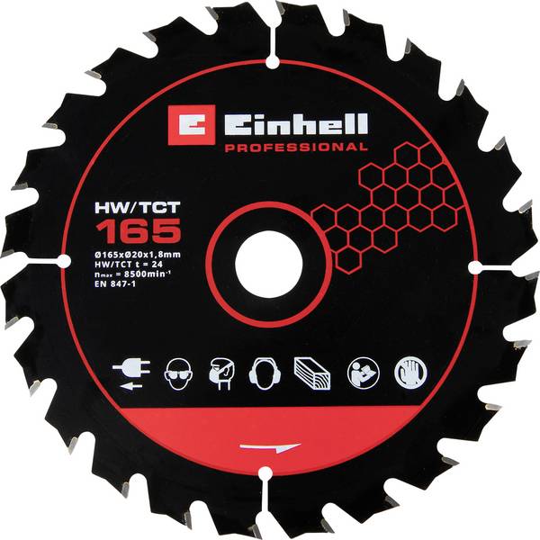 Einhell TCT SAWBL.M-THIN 165x20 24T-P Lame de scie