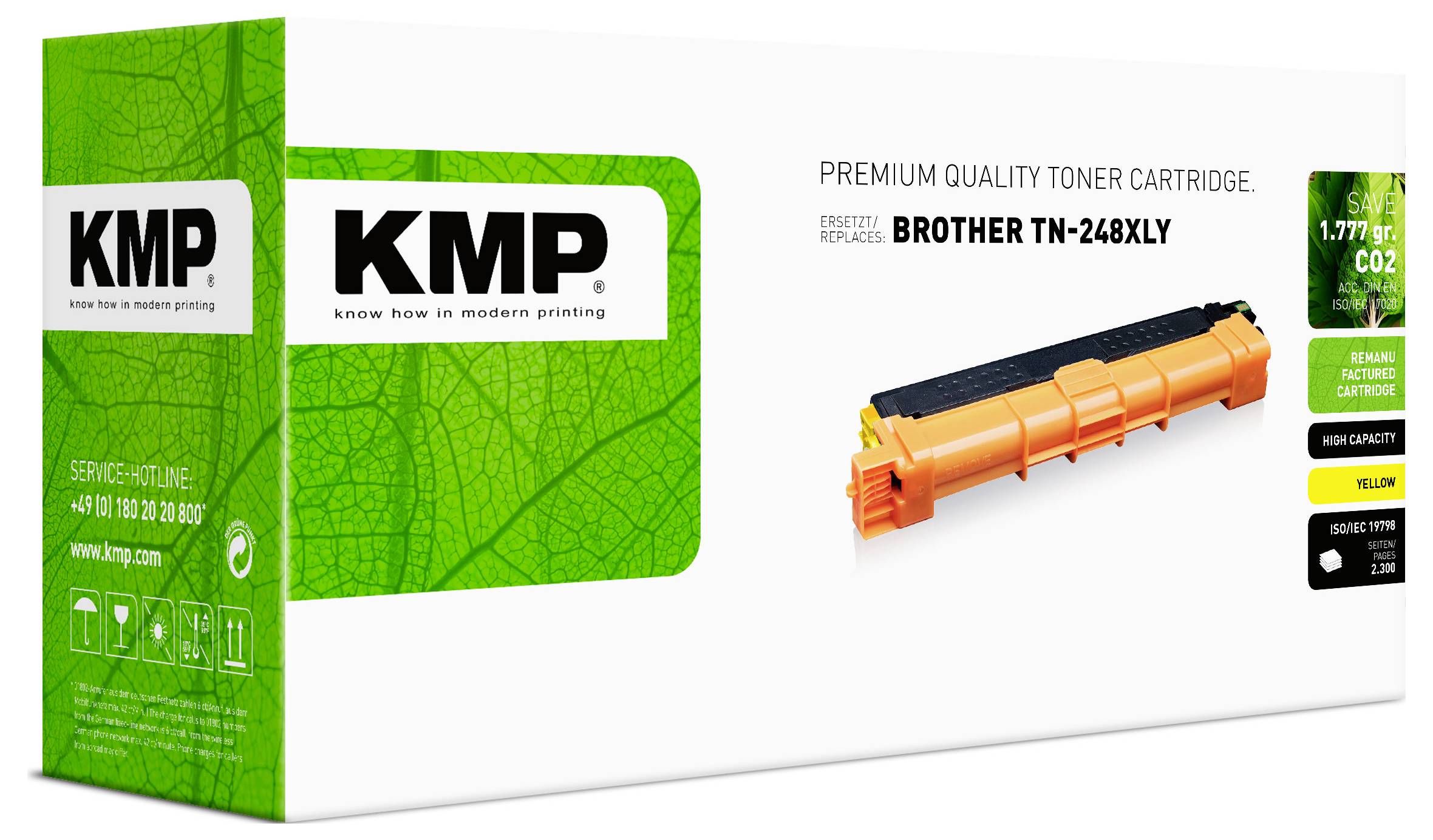 KMP Toner remplace Brother TN248XLY compatible jaune 2300 pages 1273,3009 1273,3009-2