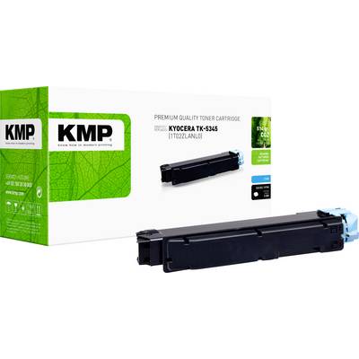 Cartouche de toner KMP de qualité premium pour Kyocera TK-5345, présentée dans son emballage et en tant que cartouche d'imprimante noire.