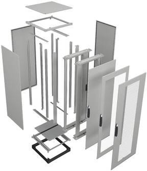 Schneider Electric NSYPCVDN128 NSYPCVDN128 à 2 battants (l x H) 800 mm x 1200 mm acier gris 1 pc(s)-1