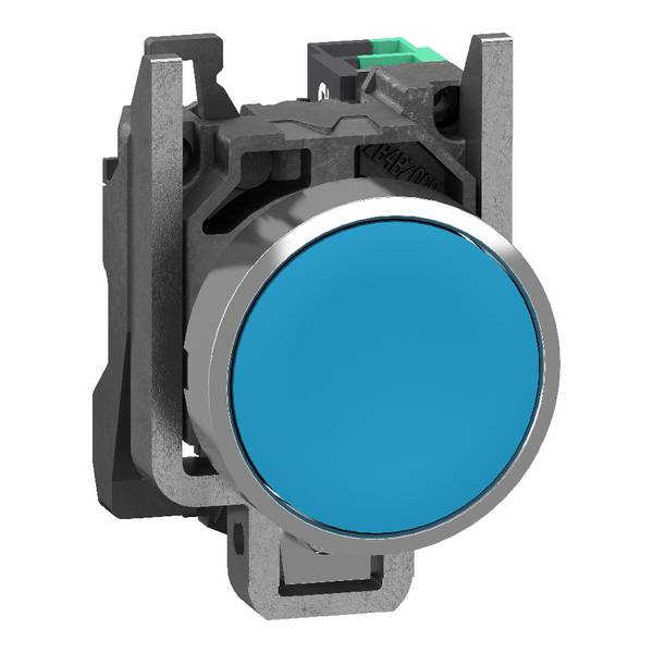 Schneider Electric XB4BA615 Bouton poussoir, Harmony XB4, métal, 22 mm, bleu, Sans inscription, palpage, 1S, push-in Bouton-poussoir 1 pc(s)