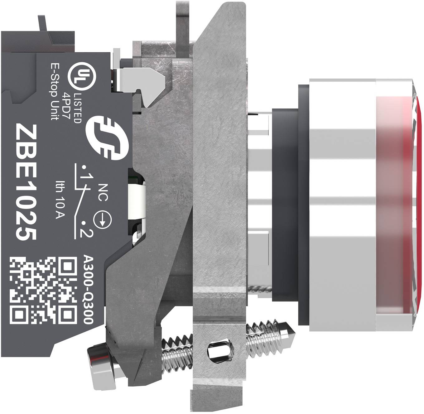 Schneider Electric XB4BW34B55 Bouton-poussoir lumineux, Harmony XB4, métal, 22 mm, rouge, Sans inscription, LED, calotte-7