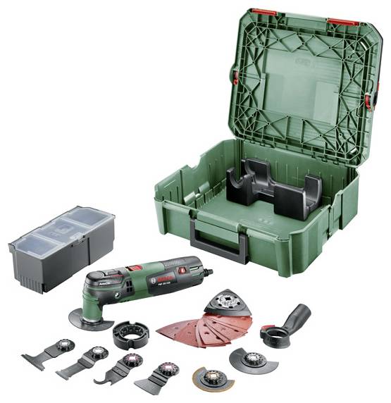 Bosch Home and Garden PMF 250 CES in SystemBox + 20 Zubehörteile 0603102106 Outil multifonction + mallette 250 W-0