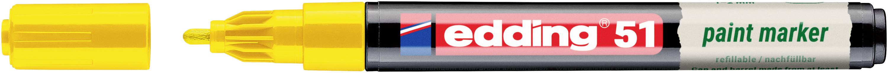 Edding 51 EcoLine 4-51-005 Marqueur peinture jaune 1 mm, 2 mm