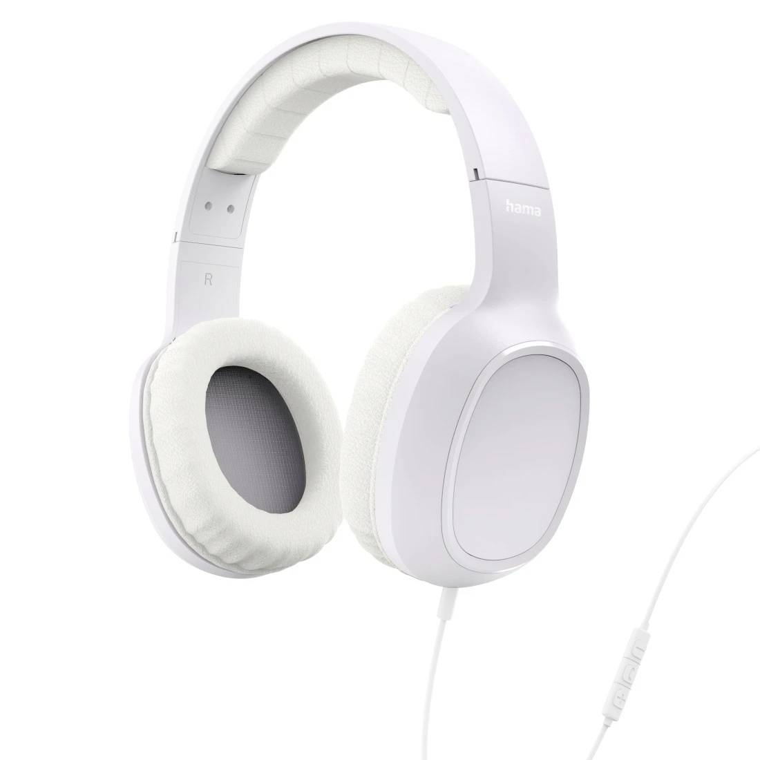 Hama Fun C Casque supra-auriculaire filaire Stereo blanc micro-casque téléphone-0