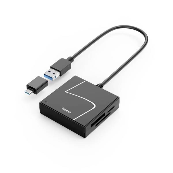 Hama    Lecteur de carte mémoire externe    USB-C®  noir