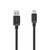 Câble USB Hama noir avec connecteur USB-A sur la gauche et connecteur USB-C sur la droite, présenté sur un fond blanc.