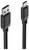 Câble USB noir avec un connecteur USB-A d'un côté et un connecteur USB-C de l'autre, de marque « hama ».
