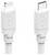 Deux câbles de recharge blancs présentés côte à côte : connecteur Lightning à gauche et connecteur USB-C à droite.