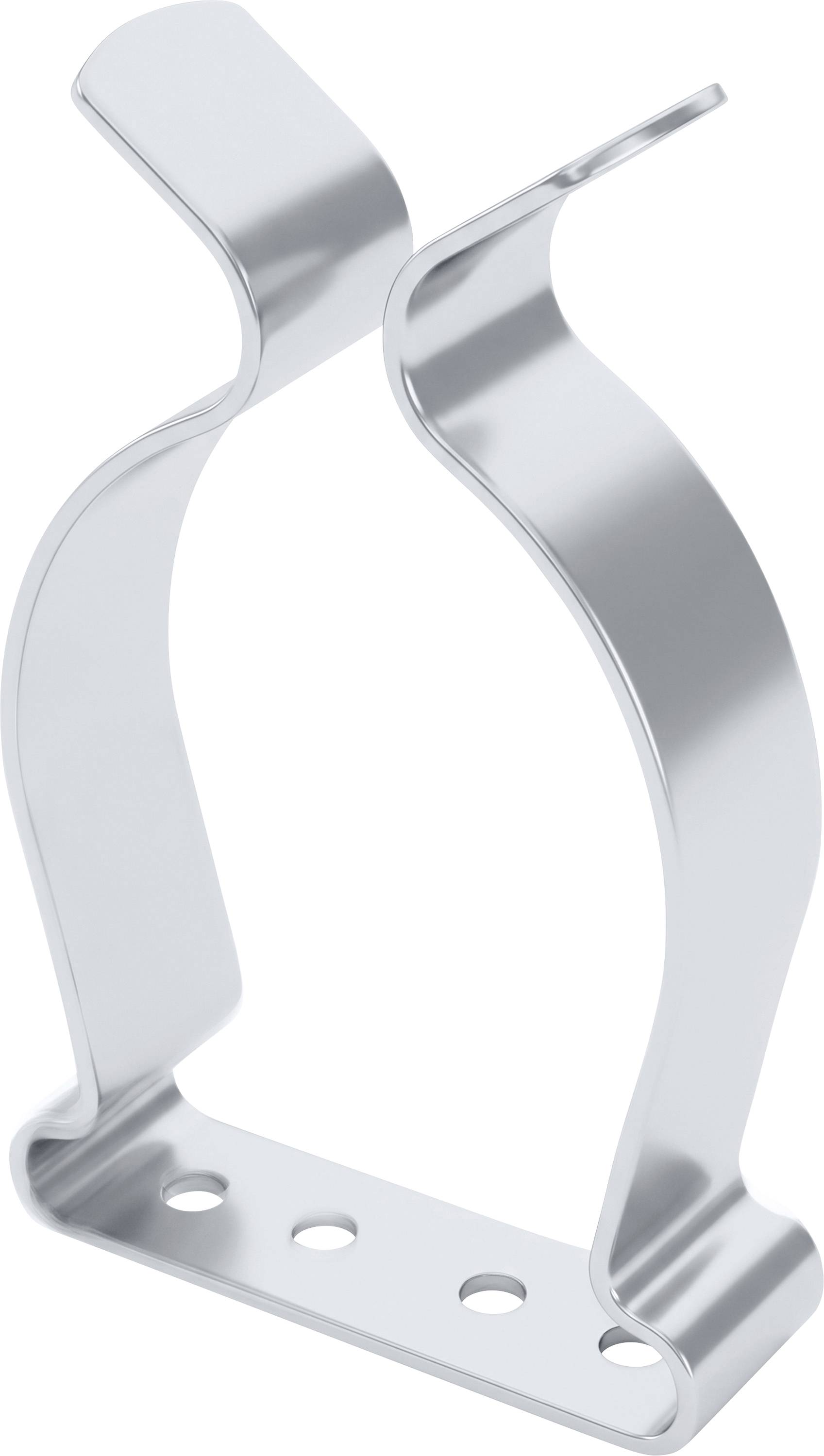 TRU COMPONENTS Pince de retenue de câble CEM Ø trou de fixation 3.2 mm Ø max. des bornes 48 mm Epaisseur de plaque (maxi) 1 mm Acier à ressort, zingué argent 1 pc(s)