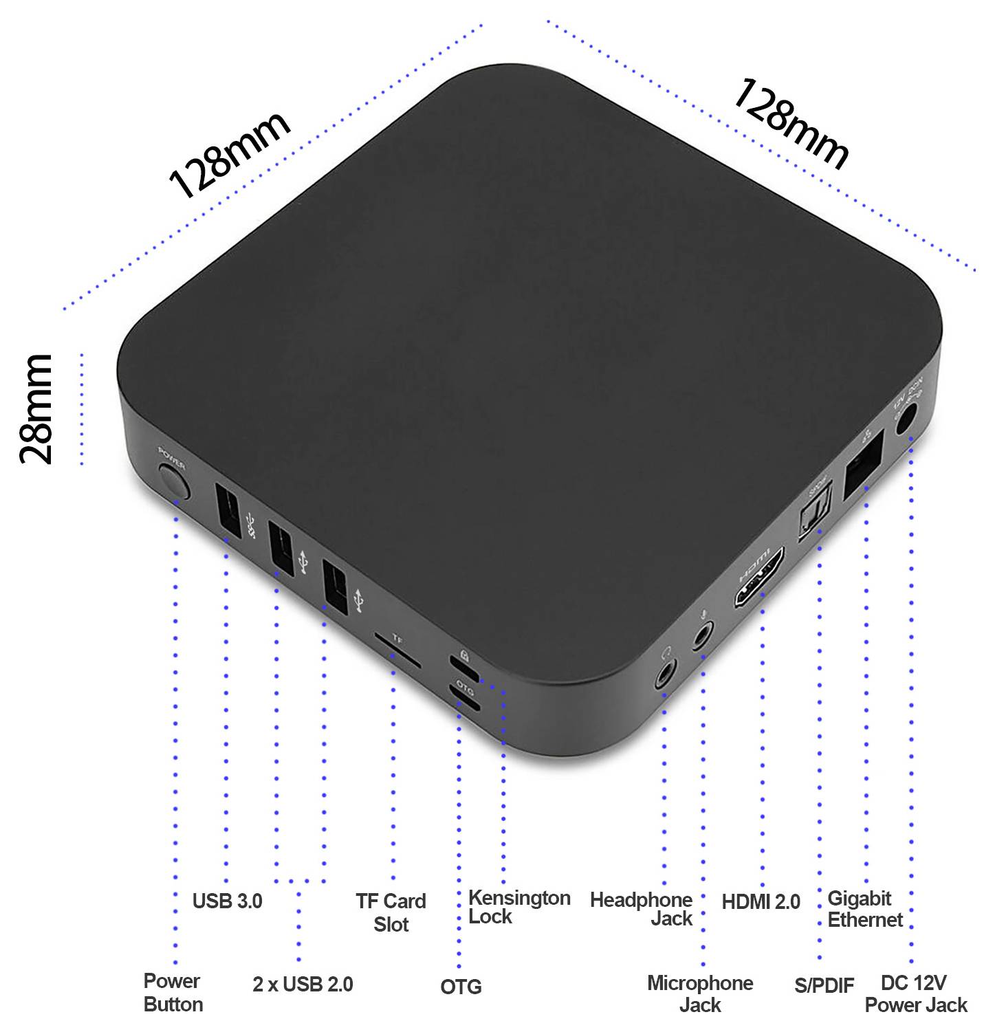 Minix Mini-PC Android ARM Cortex RK3566 Cortex - A55 Quad-Core 1.8 GHz 4 GB RAM 32 GB eMMC ARM Mali-G52 MINIX X35-i Max -6