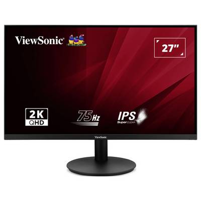 Vue arrière d'un moniteur ViewSonic sur un support rond, montrant le panneau arrière et la zone de montage.