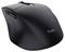 Souris d'ordinateur sans fil Black Trust présentée sous un angle sur fond blanc.