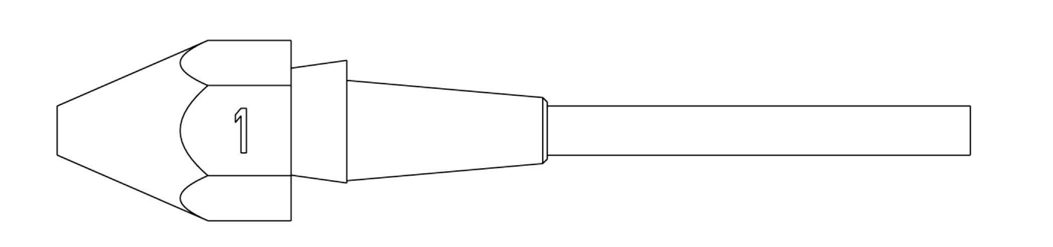Weller XDS 1 SAUGDÜSE Ø1,4XØ2,5 L=10,5MM VERP. Buse d'aspiration 1 pc(s)-0