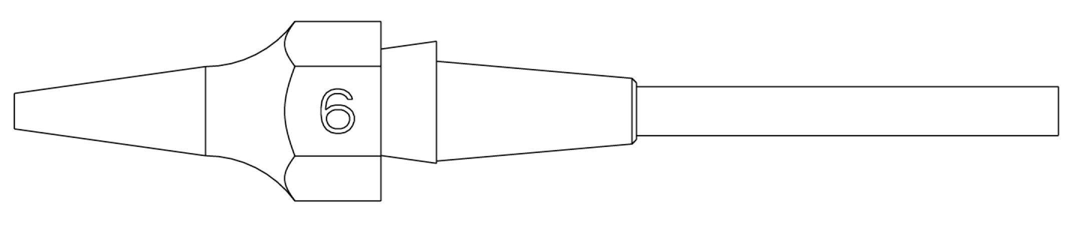 Weller XDSL 6 SAUGDÜSE Ø0,7XØ1,9 L=16,5MM VERP. Buse d'aspiration 1 pc(s)-0