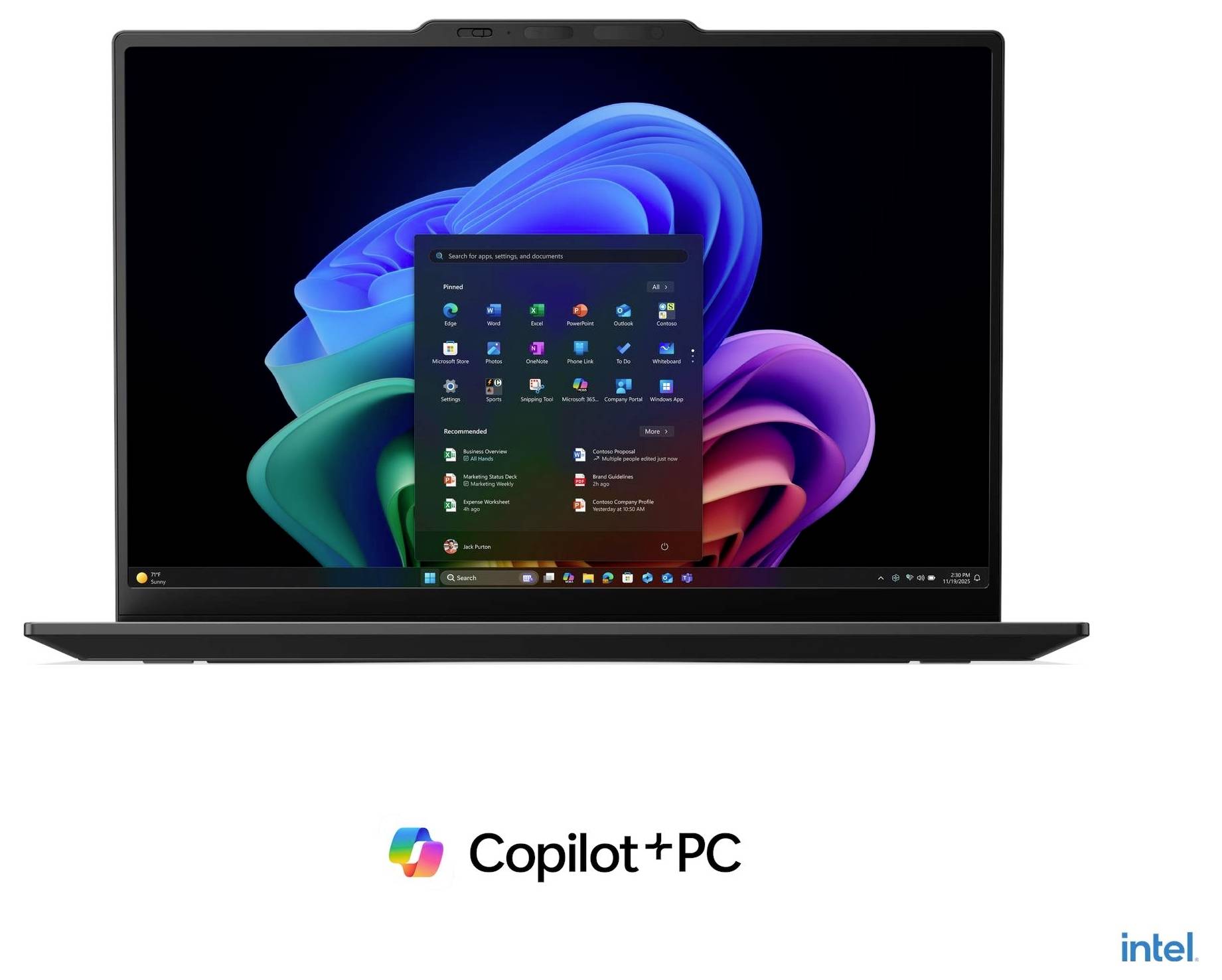 Lenovo Notebook 21V70071GE 35.6 cm (14 pouces) WUXGA Intel® Core™ Ultra 7 355 32 GB RAM 1 TB SSD allemand, QWERTZ Intel -13