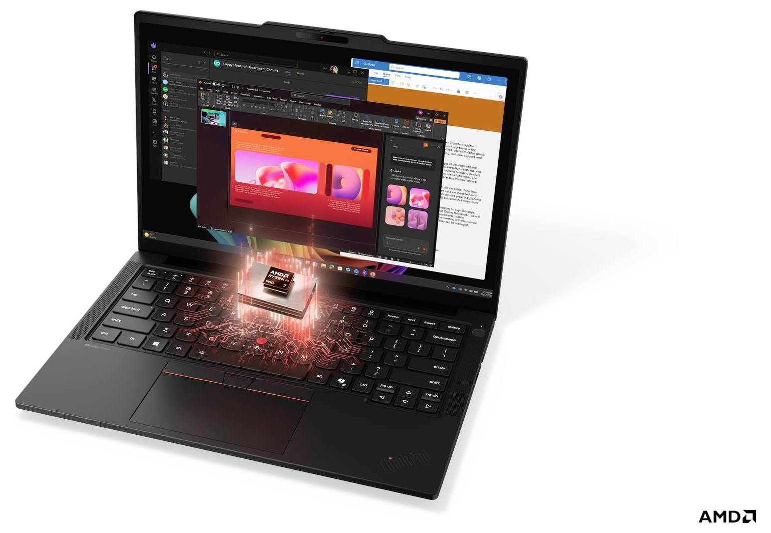 Lenovo Notebook 21WV001YGE 35.6 cm (14 pouces) WUXGA AMD Ryzen AI 5 Pro 440 16 GB RAM 512 GB SSD allemand, QWERTZ AMD AM-17
