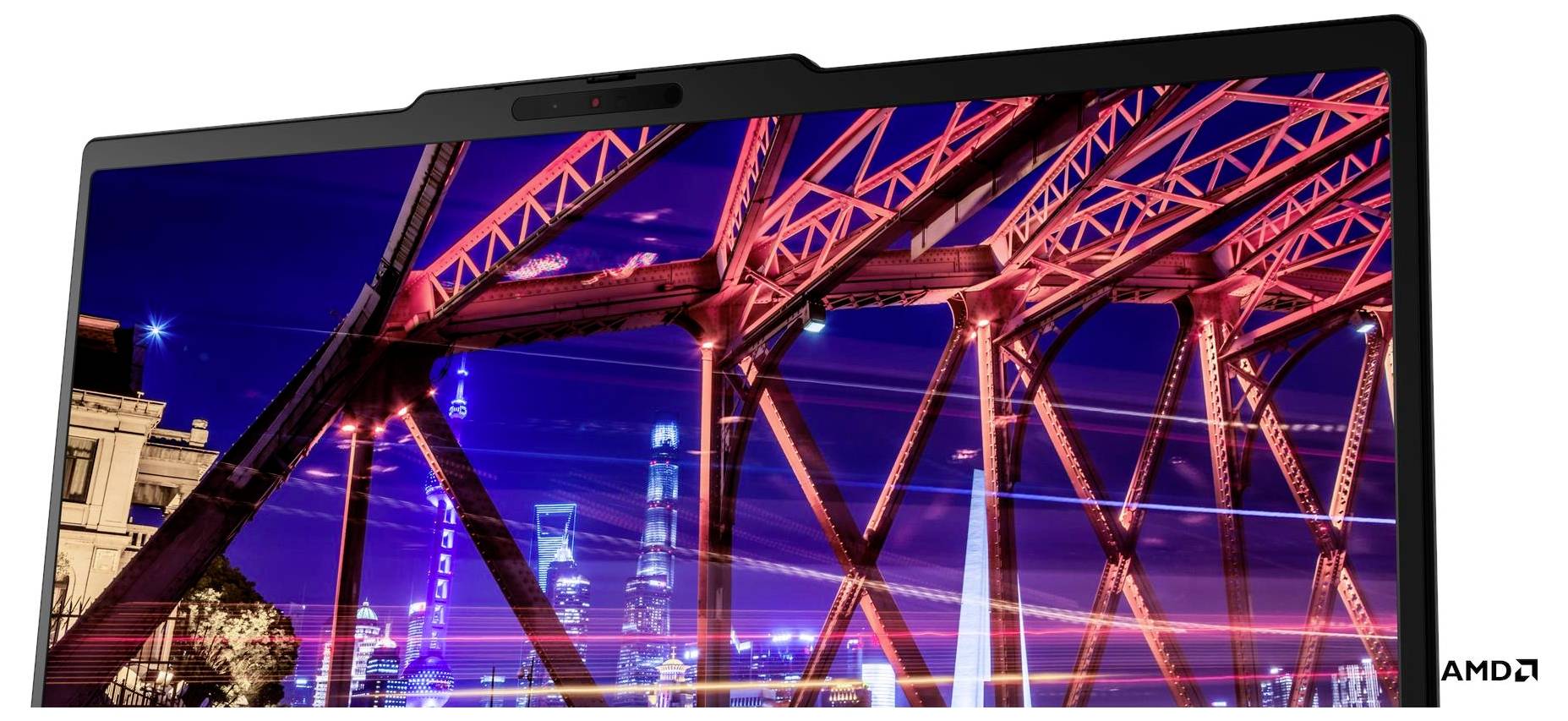 Vue arrière d'un ordinateur portable Lenovo ThinkPad bleu foncé avec la marque Copilot+ PC affichée en dessous.