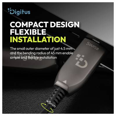 Câble de raccordement Digitus HDMI Fiche mâle HDMI-A 40 m noir AK-330126-400-S 8K UHD, 4K UHD Câble HDMI-3