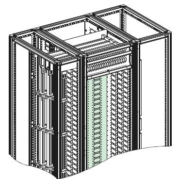 Schneider Electric NSYMBC206 PanelSeT SFM panneau arrière - application segmentée - 600 mm Rear panel acier gris 1 pc(s)-1