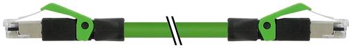 Un poteau vert avec des pinces noires et des leviers verts aux deux extrémités, présenté horizontalement sur un fond blanc.