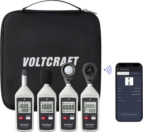VOLTCRAFT Set-50 DOK Appareil de mesure environnementale fonction rapport