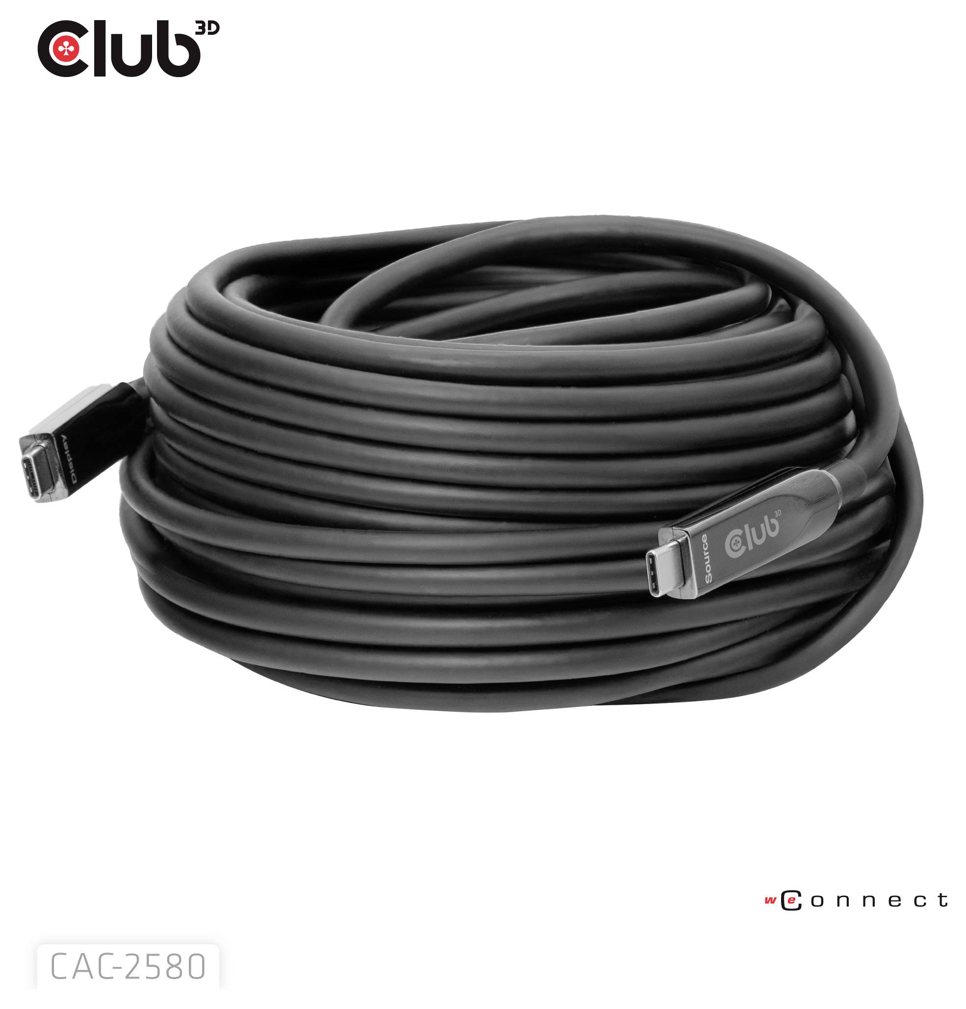 club3D Câble USB-C USB-C® mâle 15 m noir CAC-2580-5