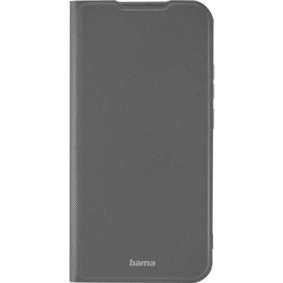 Étui à clapet pour smartphone Gray Hama avec revêtement texturé et bords arrondis, présenté fermé.