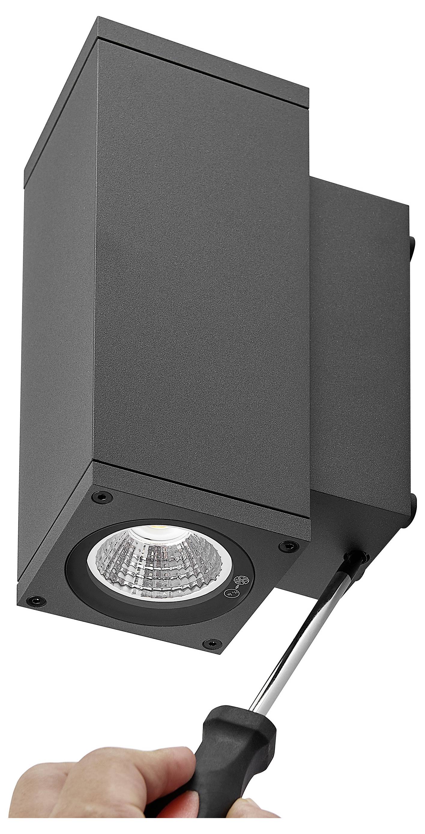 Deko Light ShoreLine Pro Square Up+Down 731209 Luminaire mural en saillie 7.5 W LED gris graphite (RAL 7024)-8