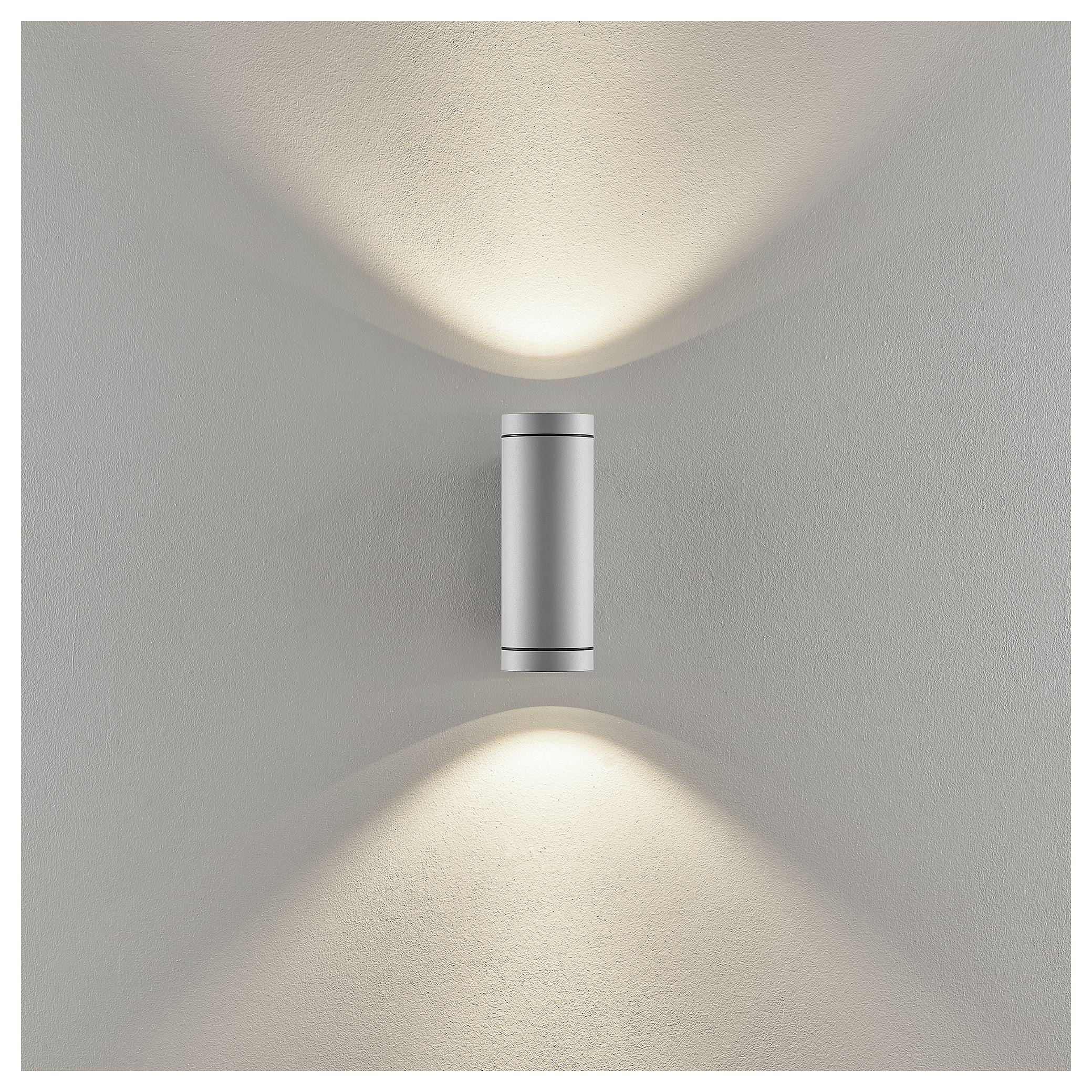 Deko Light ShoreLine Pro Round Up+Down 731220 Luminaire mural en saillie 7.5 W LED gris signalisation (RAL 7042)-4