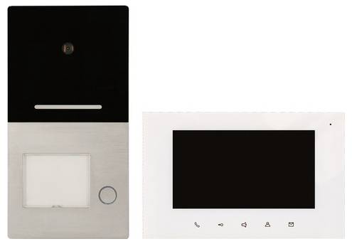 HHG VILLA-AP-SET-1 Interphone vidéo 2 fils aluminium (brossé)-0