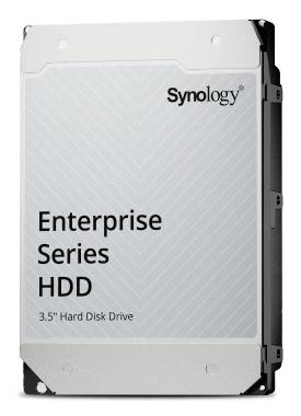 Disque dur Synology Enterprise Series HDD 3,5 pouces présenté dans une image de style emballage produit.