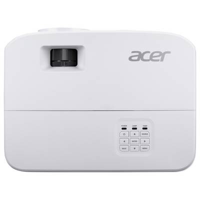 Projecteur Acer blanc avec objectif en haut à gauche et boutons de commande en bas à droite.