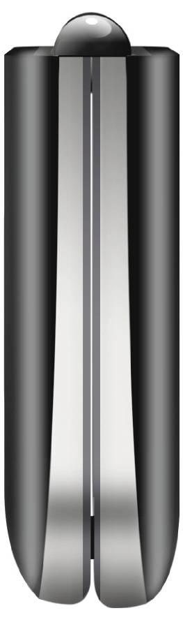 Gros plan d'un objet cylindrique noir avec un capuchon arrondi et une fente verticale argentée, ressemblant à une petite poubelle ou distributeur.