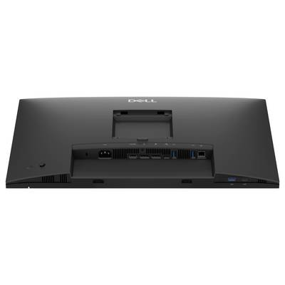 Vue arrière d'un moniteur tout-en-un Dell montrant le support VESA, les ports d'E/S arrière et le renfoncement du support intégré.