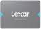 Disque SSD Lexar gris avec logo et texte « Solid State Drive » centré sur l'étiquette.