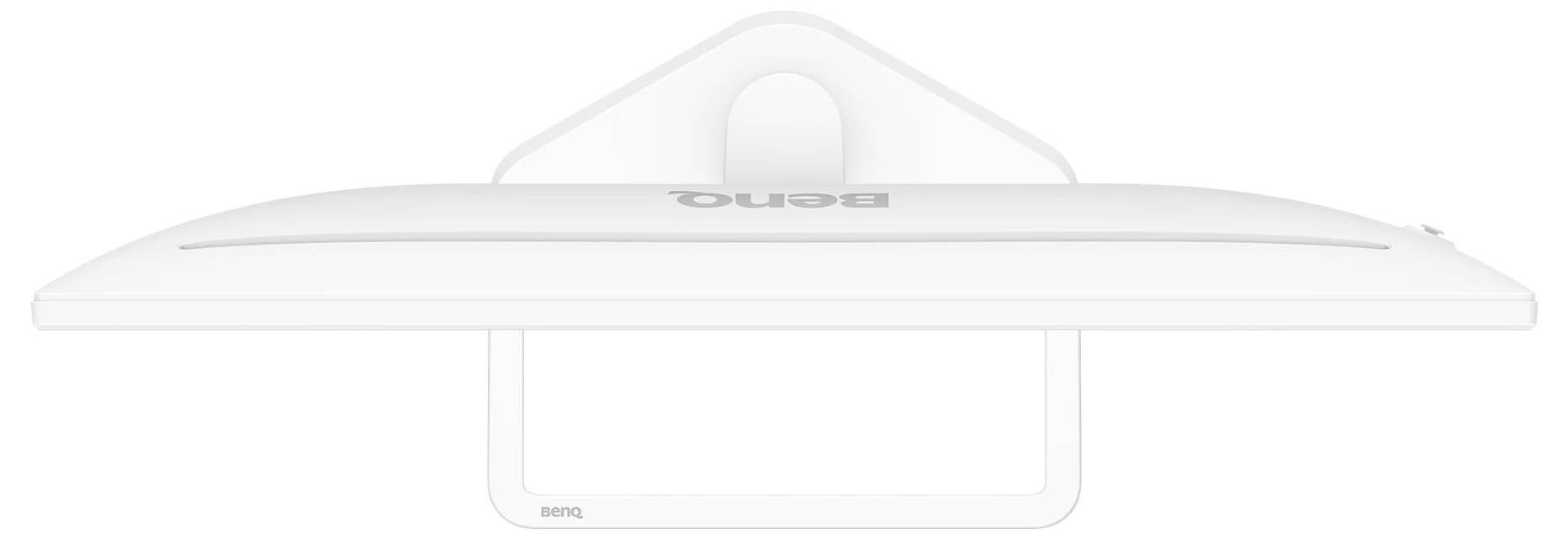 Luminaire de plafond blanc minimaliste avec un abat-jour en forme de disque plat et une base de fixation centrale.