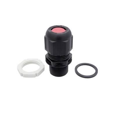 Schuch 901229001 Raccord de câble à vis résistant aux chocs, avec écrou de bloquage, avec joint M20 plastique noir 1 pc(-0