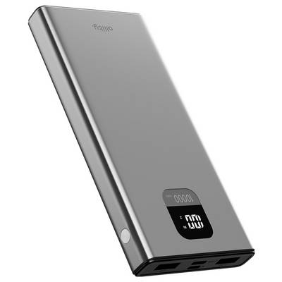 Allity APB-100 Powerbank (batterie supplémentaire) 10000 mAh Quick Charge, Power Delivery LiPo USB-C®, USB-A gris-2