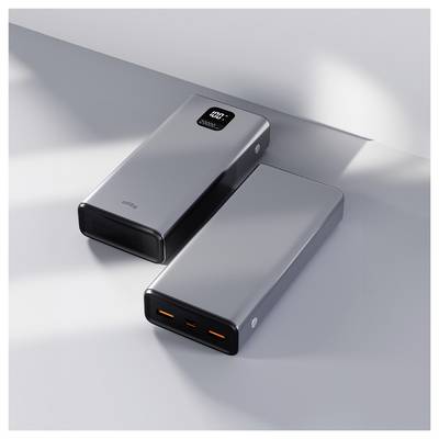Allity APB-100 Powerbank (batterie supplémentaire) 20000 mAh Quick Charge, Power Delivery LiPo USB-C®, USB-A gris affich-5