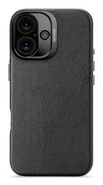 Decoded Decoded Leather Backcover iPhone 16 Blac Coque arrière  iPhone 16 noir  D25IPO16BC1BK
