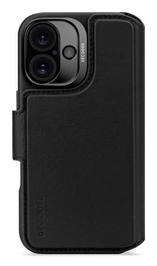 Decoded Decoded Leather Detachable Wallet iPhone Coque arrière  iPhone 16 noir  D25IPO16DW5BK
