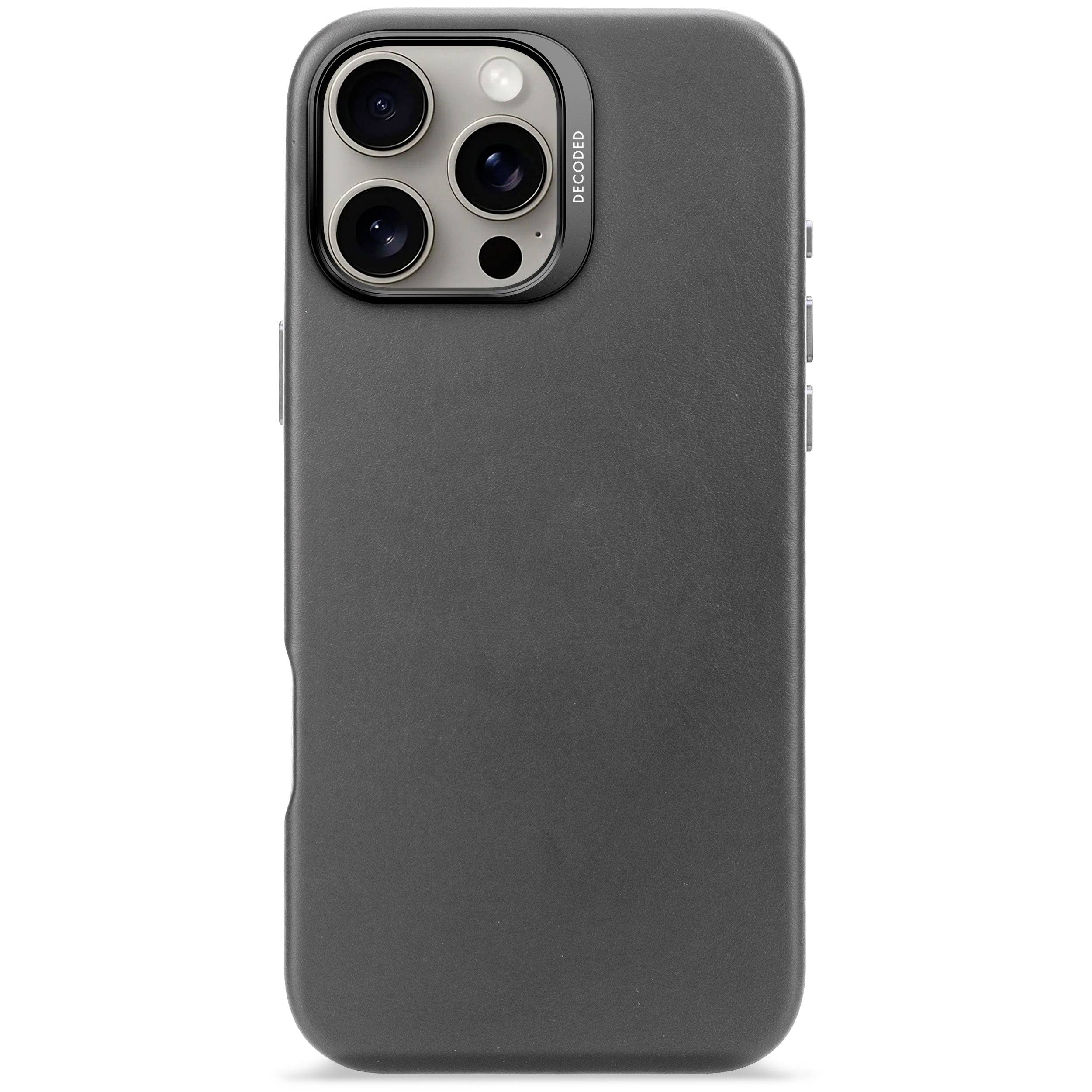 Decoded Decoded Leather Backcover iPhone 16 Pro Coque arrière iPhone 16 Pro Max noir D25IPO16PMBC1BK-0
