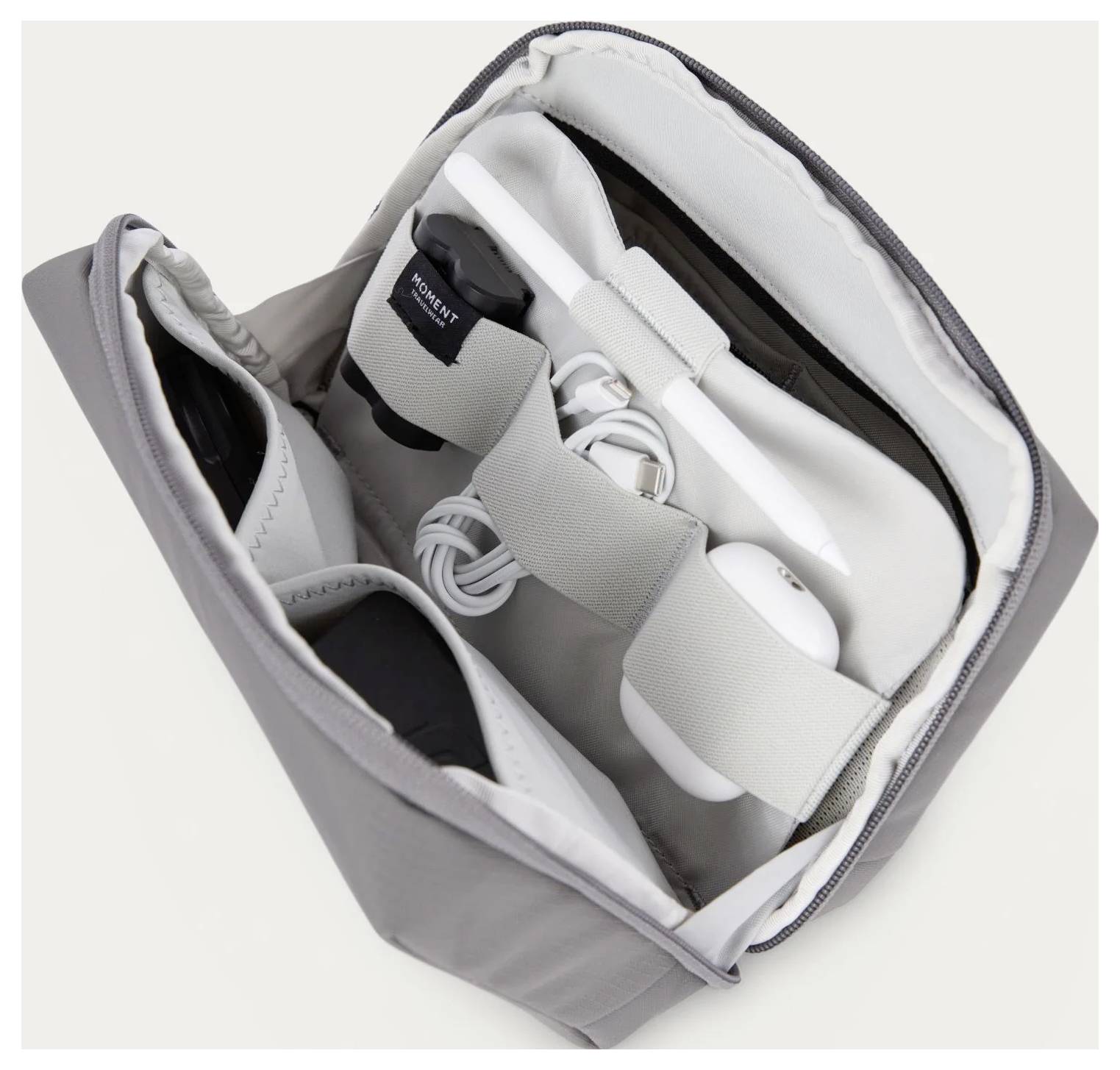 Moment Moment Everything Tech Organizer Grey Sacoche pour accessoires étanche-3
