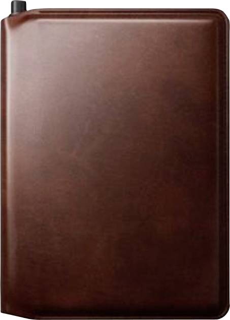 Bouteille rectangulaire marron avec un bouchon noir, présentée verticalement sur un fond blanc.