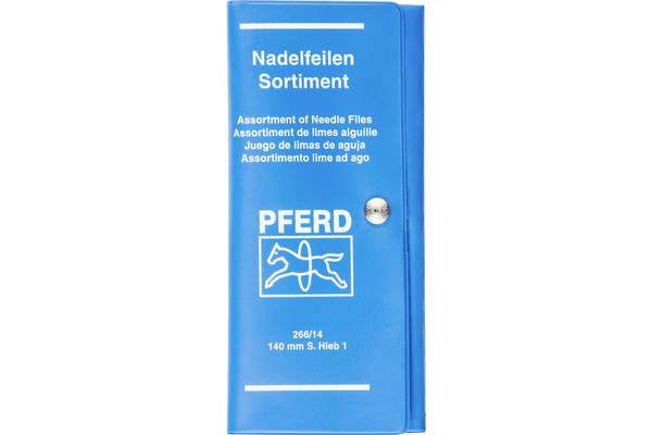 PFERD TOOLS 12703062 Jeu de limes à aiguilles de précision pour CHEVAUX 12 pièces. Dans un sac à roulettes de 140 mm, taille suisse 1, moyen  Longueur 140 mm 1 set