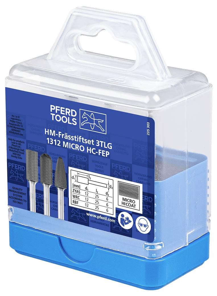 PFERD TOOLS 21901313 Set de fraises sur tige Dimension produit, Ø 12 mm Diamètre de tige 6 mm-1